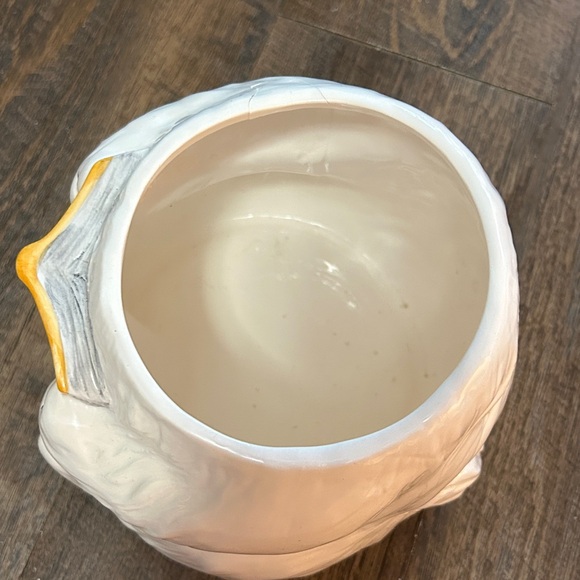 Vintage Ceramic White Cat Kitten Reading Book Cookie Jar Canister So Cute!! - Picture 9 of 12